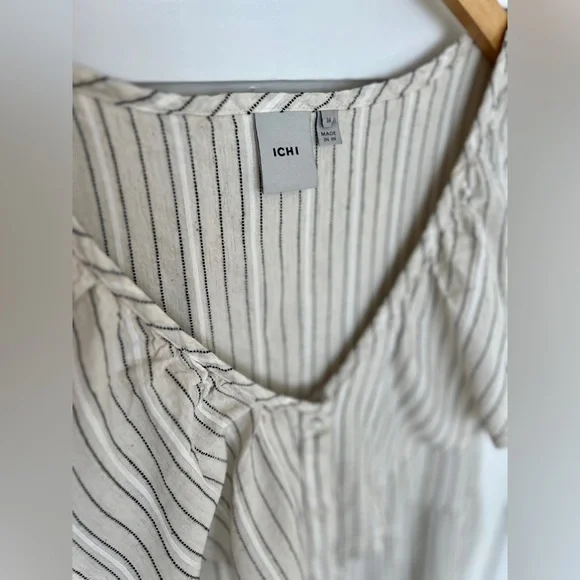 Striped V-Neck Ruffle Dress - Picture 6 of 10